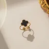 Ontwerper Mode Klaver Ring Klassieke Diamant Vlinder Trouwringen Van Vrouw Man Liefde Ring Goud Zilverachtig Chroom Hart Ring Valentijnsdag Geschenk