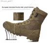 Stivali Scarpe da trekking impermeabili Stivali da combattimento tattici da uomo a strati Stivali da equipaggiamento per pistola ad aria compressa a grana fine Stivali da ginnastica Botines Hombre Z230803