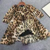 Vestidos para meninas 2023 estilo mais recente vestido de algodão com estampa de leopardo e bebê manga meia manga