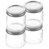 Storage Bottles Honey Jar Lid Pots Clear Containers Transparent Jars Dispensers Home Glass Canister