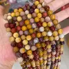 Strand Natural Stone Egg Yolk Round Bead 4 6 8 10 12mm Armband grossist Fashionabla Simple Men and Women