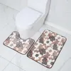 Halılar Banyo Ayak Mat Tuvalet Koltuk Kapağı 2 PCS Set Duş Odası Giriş Paspas Ev Emici Küvet Dekor Dekor Banyo Halı Banyosu Anti-Slip Halı R230802