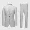 Ternos masculinos verde claro conjunto masculino blazer colete calça plus size 58 6XL moda casamento noivo vestir roupas de festa de natal fino ajuste casacos