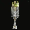 Party Decoration Wedding Crystal Candlestick Gold Table Center Flower Rack Ceremony Road Guide