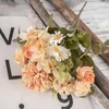 Декоративные цветы 28 см. Искусственная розывая роза Осенняя украшение свадебное свадебное букет домашний декор.
