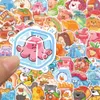 50 PCS Dessin Animé Animal Coloré Alimentaire Planche À Roulettes Autocollants Pour Voiture Réfrigérateur Casque Ipad Vélo Téléphone Moto PS4 Livre Pvc Ordinateur Portable DIY Stickers Enfants Jouets Décor