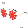 Sunglasses Flower Shape Lens Rimless Fashion Sun Glasses Funny Beach Party Favor Frameless Cycling Drop Delivery Accessories Dhvkf