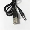 50pcs USB 2 0 A into to 5 5mm x 2 1mm DC Barrel Connector Jack Power Cable 120cm3168