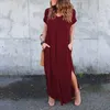 Casual Dresses Super Long Fat MM Loose Pocket Comfortable Dress