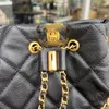 C Women Designer Diamond Lattice Backpack Bags Bags Torby Projektowanie Sznurka Zamek Zamek Golod Metal Sprzęt Matelasse Tinka na ramię