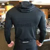 Felpe con cappuccio da uomo Felpe con cappuccio elastiche a compressione 2023 Giacche sportive sottili primaverili Uomo Palestra Abbigliamento sportivo Corsa Fitness Felpa con cappuccio Bodybuilding Sweatshi J230803