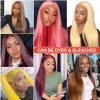 Wig Caps 13x4 bone straight lace front wig 13x6 high-definition transparent Brazil 30 40 inch black female 360 lace front wig 230803