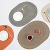 Placemats Geweven Isolatie Mat Creatief Ovaal Katoen Garen Europese Woondecoratie Ramee Antislip Placemat Voor Dineren