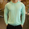 Herren Hoodies Sweatshirts Kamb Kapuze Outdoor Schnelle trockene Angelmäntel für Männer Sonnenschutzkleidung Laufschutz Langarm Themd 230802