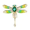 Broche libellule ailée intelligente pour hommes et femmes haute qualité poitrine fleur dégradé émail goutte huile insecte broche