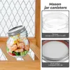 Storage Bottles Honey Jar Lid Pots Clear Containers Transparent Jars Dispensers Home Glass Canister