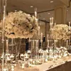 Party Decoration Style Crystal Clear Candelabra Wedding Centerpieces 8 Arms Acrylic Candle Holder For Table 1416277C