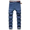 Hommes Jeans Élastique Slim Fit Déchiré Bleu Automne Mâle Coton Droite Cowboys Pantalon Mode Garçons Long Casual Denim Pantalon