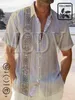 Camicie casual da uomo Royaura Linen Chambray Tropical Leaves Vacation Hawaiian Big Tall Aloha Shirt Summer Tops