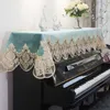 Dust Cover Elegant piano covers Embroidery lace piano cover European TV cabinet towel dustproof towel stool cover cloth korean bench cover R230803