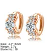 18k Gold 3Cttw Moissanite Hoop Earring For Women 4mm Stones D Color Sparkling Created Diamond Earring 100% 925 Sterling Silver