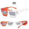 Lunettes de soleil en gros deux tons lunettes de soleil grand cadre épais rectangle femmes hommes unisexe nuances