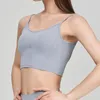 Tenue de Yoga soutien-gorge pour femmes couleur unie haute élastique fixe coussin de poitrine sport matin course Gym parc hauts d'entraînement pour les femmes