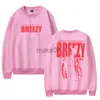 Męskie bluzy bluzy Chris Brown pod wpływem Tour 2023 Breezy Profil Bluza z długim rękawem streetwear Hip Hop Style Kobiety Ubrania męskie J230803
