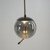 Подвесные лампы скандинавские дымовые серые стеклянные лампы дизайнер веревочный ламп освещение для столовой декор светодиоды Loft Lominaire Luminaire