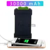 Carregadores sem fio à prova d'água 30000mAh Portátil Bússola Carregador solar Dual USB Power Bank para iPhone Samsung Smartphone x0803