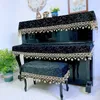 Dust Cover diamond pattern thicken velvet piano cover dust proof towel piano half cover/ bench cover R230803
