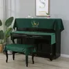 Housse anti-poussière 1 Pcs Velours Demi Piano Couverture avec Tabouret Style De Couverture Contient Romantique Naturel Européen Anti-Poussière Clavier Piano Couvre R230803