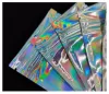 wholesale 200 pcs Sacs refermables Foil Pouch Bag Plat couleur laser Sac d'emballage pour Party Favor Stockage des aliments Holographique