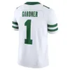 Maillot de football Aaron Rodgers 8 Gardner 1 Wilson 17 Hommes Maillots Blanc Throwback Legacy Taille S-XXXL Maillot cousu