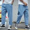 Men's Jeans Oversize Straight Men Casual Loose Denim Trousers High Street Hip Hop Baggy Pants Solid Man Big Size 28-48 Stretch