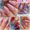 Glitter paznokcie spotykaj się z zestawem proszku nagich fioletowych zestawów systemowych do dekoracji sztuki manicure naturalny suchy 230802