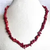 Kettingen Klein Formaat Rood Koraal Onregelmatige Freeform Chip Grind Ketting Voor Natuursteen Kralen Sieraden Choker Kraag Accessoires 3-5-8mm