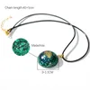 Hänge halsband Tree of Life Choker halsband med kristaller och helande stenar - Energi malachit reiki smycken för flickor andliga gåvor