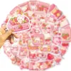 50Pcs Cartoon Food Pink Stickers Waterproof Vinyl Stickers Non-random for Car Bike Luggage Laptop Skateboard Scrapbook Water Bottle Decal