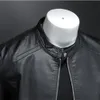 Jaquetas masculinas primavera outono jaqueta de couro masculino gola alta jaqueta de couro plutônio moda motocicleta casual casaco masculino moto biker casaco de couro 230803