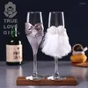 Verres à vin mariage romantique Champagne amour ensemble croix tasse mariée et marié gobelet verre cadeau assorti