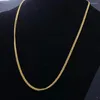 Chains 45Cm Africa Dubai Gold Color Chain Necklace For Women Men Birthday Party Pendant Wife Jewelry