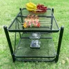 Kampmeubilair Tryhomy Outdoor Klaptafel Aluminium Picknick Draagbare Dubbele Lagen Barbecue Camping Mesh