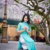 امرأة الملابس العرقية امرأة Aodai Vietnam التقليدية AO Dai Robe و Pants تحسن فستان Cheongsam