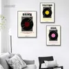 Malowanie na płótnie album muzyki pop winylowe minimalistyczne plakaty i grafiki na ścianie
