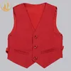 Abiti asiposi semi formali autunnali primaverili per ragazzi Blazer per matrimoni per bambini 3 pezzi/set di abiti all'ingrosso di bambini 3 colori rosso nero e blu 230802