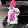 Herrtröjor tröjor roliga kawaii graffiti muntryck anime pullover hoodie mäns casual street costume hip hop gothic sweatshirt z230803