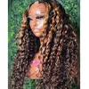 Vurgu% 100 İnsan Saç Uzun Doğal Su Dalgası 1x4 Orta V Parça Perukları Kadınlar için Ayarlanabilir 1x4 Boyut Açılış U Parça peruk