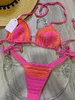 Kadın Mayo Kadın Kumaş Tığ işi bikini Seksi Mayo Ayarlanabilir Üst Dantel Yukarı Mayo Pembesi Sarı Boho Beachwear Yüzme 230803