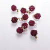 Pendant Necklaces Natural Garnet Crystal Beads Stones Ball Charms Wrapped Stone For Diy Necklace